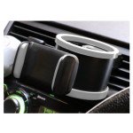 Wholesale Universal Air Vent Drink Bottle Cradle Car Mount Holder (Black Gray)